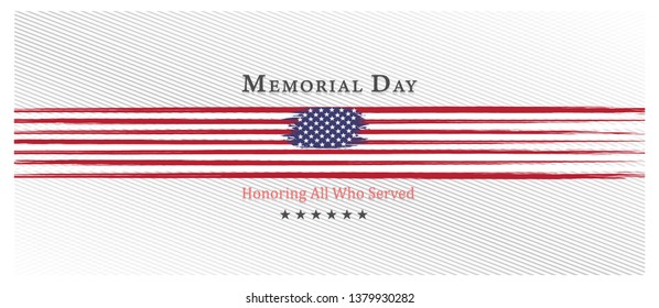 memorial day background,united states flag, with respect honor and gratitude posters, modern design vector illustration