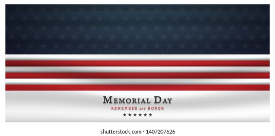 memorial day background,united states flag, with respect honor and gratitude posters, modern design vector illustration