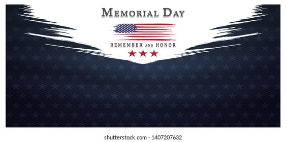 memorial day background,united states flag, with respect honor and gratitude posters, modern design vector illustration