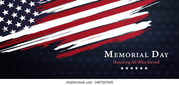 memorial day background,united states flag, with respect honor and gratitude posters, modern design vector illustration