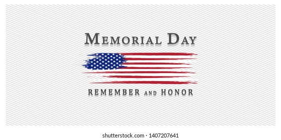 memorial day background,united states flag, with respect honor and gratitude posters, modern design vector illustration