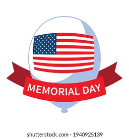 memorial day balloon american flag