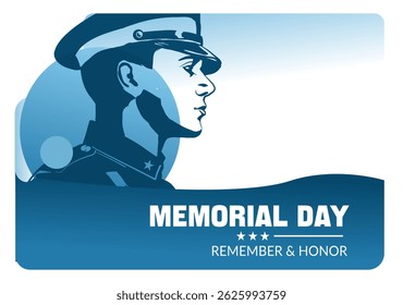 Memorial Day baner, poster - vector illustratio