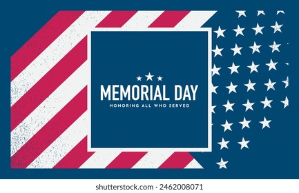 Memorial Day Banner Background Design. Vector Illustration.