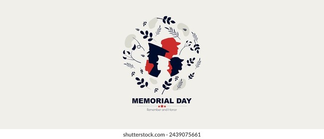 Memorial Day banner. Modern design.