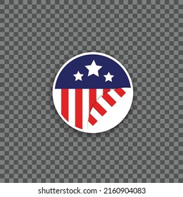 Memorial day banner and poster design on transparent background. Vector illustration.