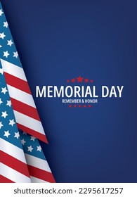 memorial day banner posyer flyer vector triangle flags