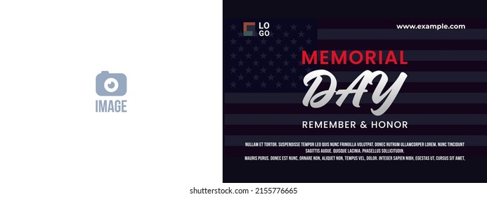 Memorial Day - Banner remember and honor. United States Memorial Day. American national holiday. USA Flag Background