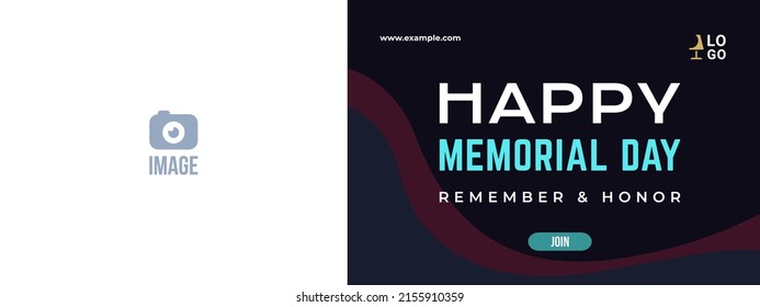Memorial Day - Banner remember and honor. United States Memorial Day. American national holiday. Simple banner