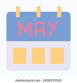 Memorial Day Calendar Vector Icon.