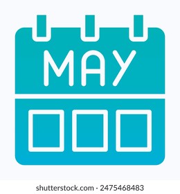 Icono de Vector del calendario del Día Conmemorativo. Icono de Vector de degradado aislado.