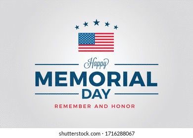Memorial Day Card, Background, Happy Memorial Day Banner, poster card, Vector Illustration.
