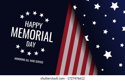 Memorial day card or background. vector illustration.