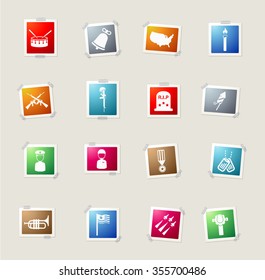 Memorial day card icons for web