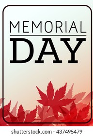 Memorial Day card in vector format.