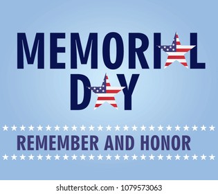 Memorial day card. vector illustration