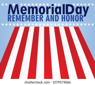 Memorial day card. vector illustration