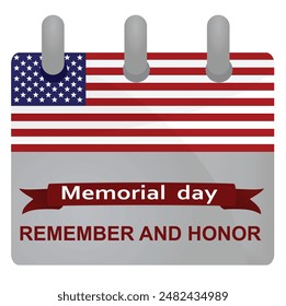 Memorial day card. vector illustration