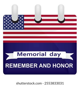 Memorial day card. vector illustration