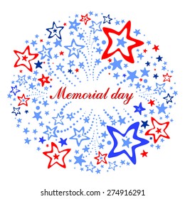 Memorial day card. vector illustration