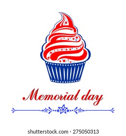 memorial day card. vector illustration