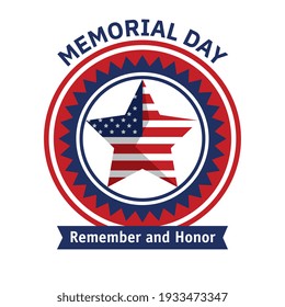 memorial day celebration star seal