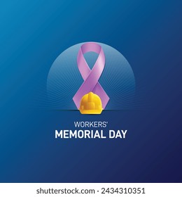 Workers’ Memorial Day. Workers’ Memorial Day creative poster, banner, social media post etc. 