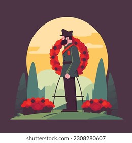 Diseño del Día Conmemorativo. Honrando A Todos Los Que Sirvieron. Ilustración vectorial 8
