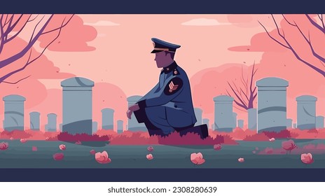 Memorial Day Design. Honoring All Who Served. Vector Illustration 85