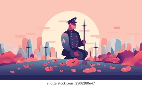 Memorial Day Design. Honoring All Who Served. Vector Illustration 81