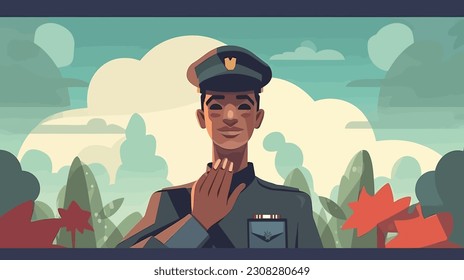 Memorial Day Design. Honoring All Who Served. Vector Illustration 80