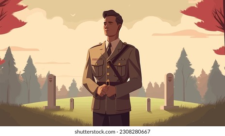 Memorial Day Design. Honoring All Who Served. Vector Illustration 71