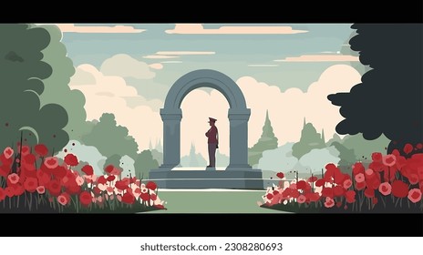 Memorial Day Design. Honoring All Who Served. Vector Illustration 57
