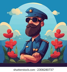 Memorial Day Design. Honoring All Who Served. Vector Illustration 41