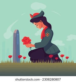 Memorial Day Design. Honoring All Who Served. Vector Illustration 17