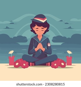 Memorial Day Design. Honoring All Who Served. Vector Illustration 11
