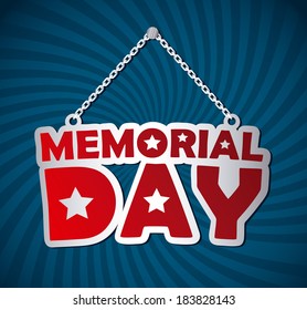 Memorial Day design over  background, vector illustration