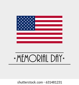 Memorial day. Flag of America