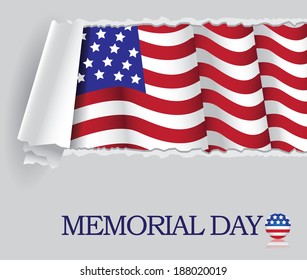 Memorial Day Flag Background Design. EPS 10 vector, grouped for easy editing. No open shapes or paths.