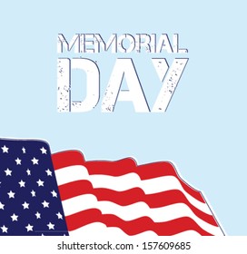 Memorial Day Flag Design. EPS 10 vector, grouped for easy editing. No open shapes or paths.
