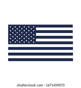 memorial day flag national symbol american celebration vector illustration silhouette style icon