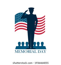 memorial day flag soldier honoring