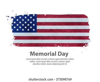 memorial day. flag United States. vector illustration