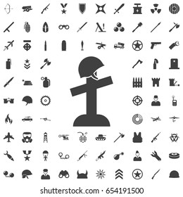 memorial day of grave icon. Set of weapon icons