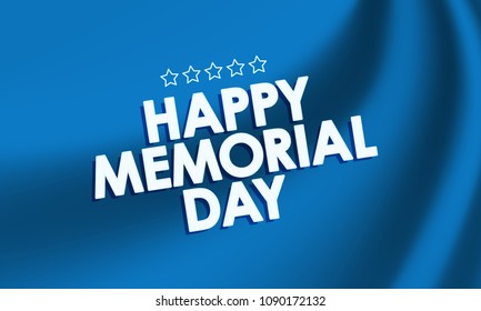 Memorial Day greeting vector banner