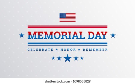 Memorial Day Greetings Background Very Stylish Stock Vector (Royalty ...