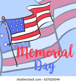 Memorial day hand draw style