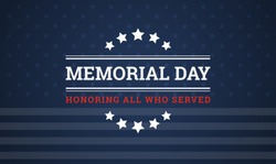 Memorial Day Holiday Vector Background