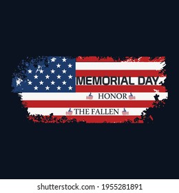 memorial day honor the fallen  -
 a text-based t-shirt design