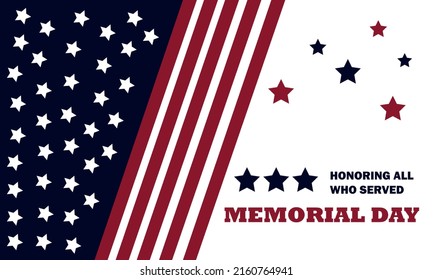 Memorial Day Honoring All Who Served Stock Vector (Royalty Free ...